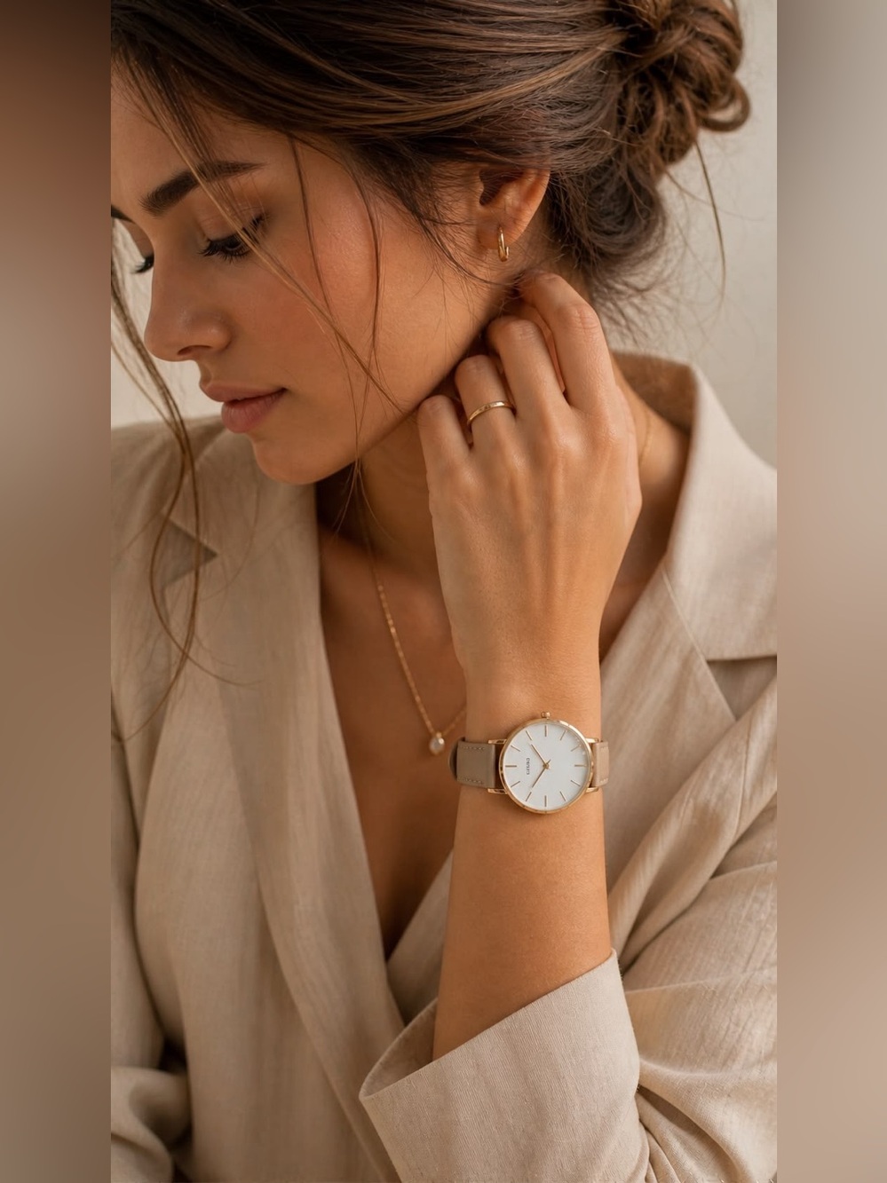 Michael Kors MK2741 Pyper White Dial Pink Leather Women's Watch